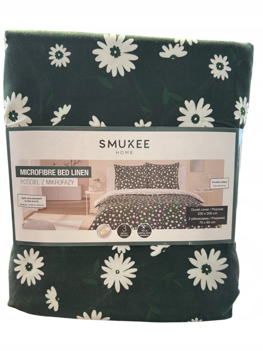 Smukee HOME Dekbedovertrek Flanel 220x200cm - Stokroos Bloemendesign