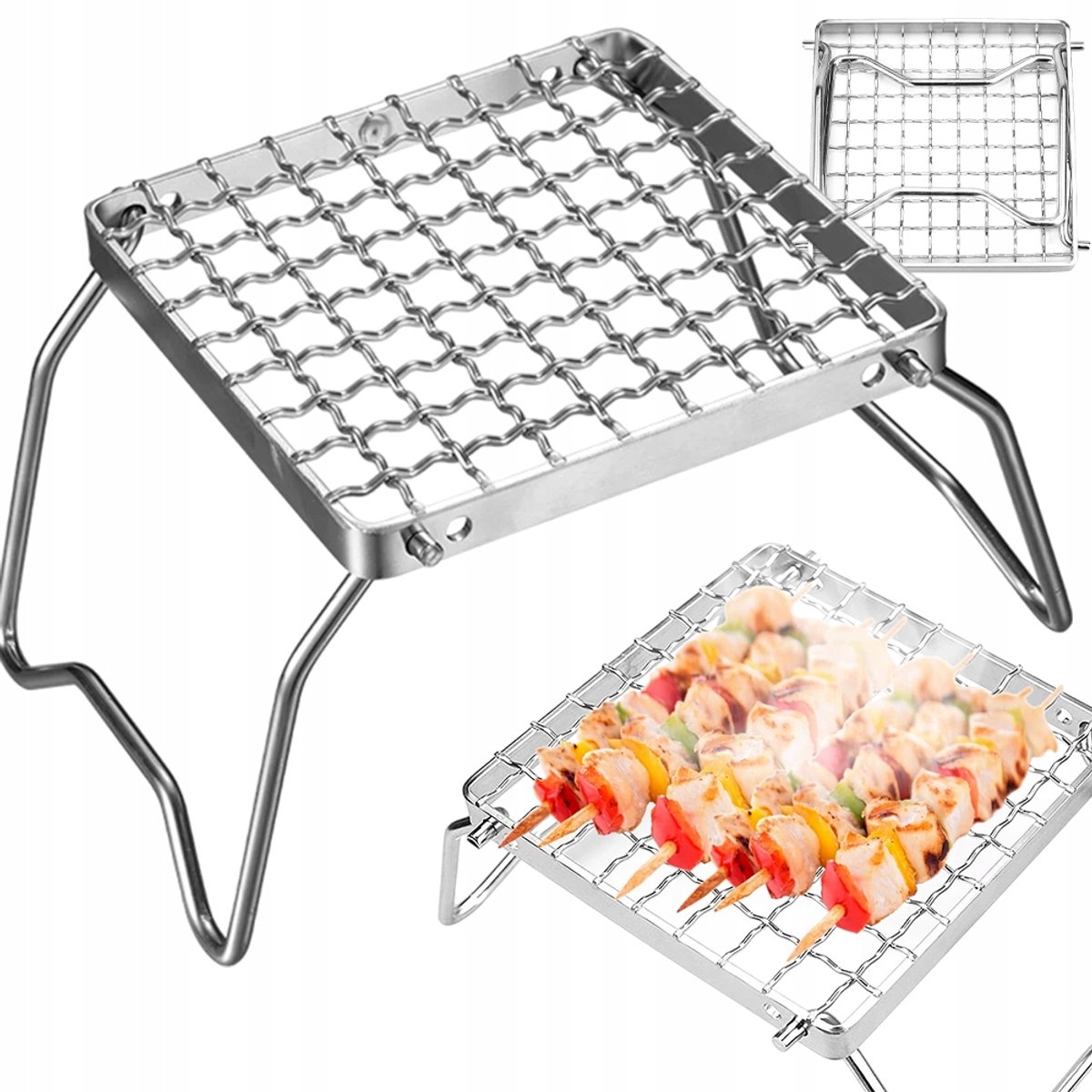 Draagbare Campinggrill Roest - Opvouwbaar & Stabiel