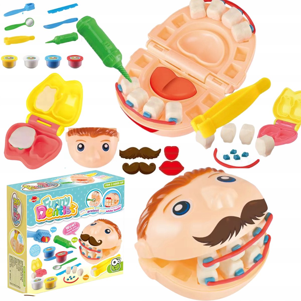 Merkloos Tandarts Speelgoed: Kneadbare Klei met Dandarts Set