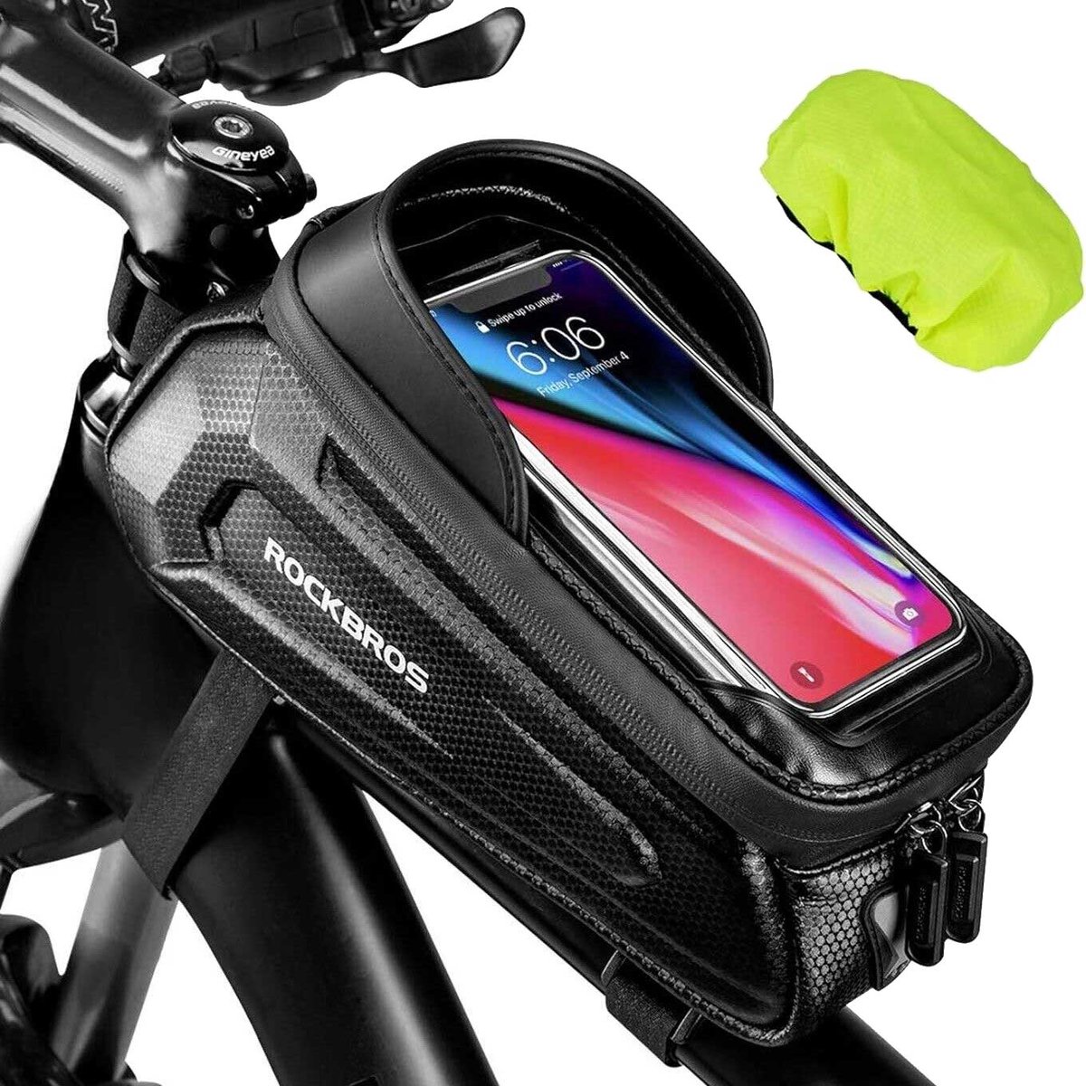 Rockbros Fietsframetas Waterdicht 1.5L met Telefoonhouder