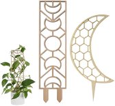 Set van 2 houten plantensteunen voor klimplanten 30 cm