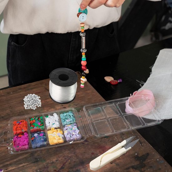 Vislijn met schaar en 0,6 mm dikte, 200 meter, transparant, scheurvast, onzichtbaar, sterk nylon draad, knutselen, sieraden, op te hangen van Rineccy — afbeelding 4