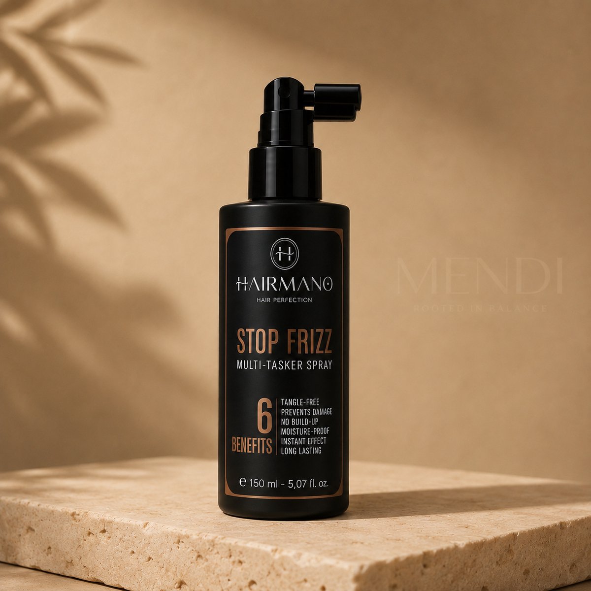 Hairmano Stop Frizz Multitasker Spray 150ml – Leave-in Anti-Frizz Spray voor Glanzend en Beschermd Haar