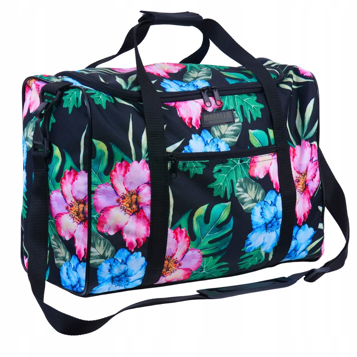 Merkloze handbagage voor vliegtuig 40x30x20cm, bloemenprint