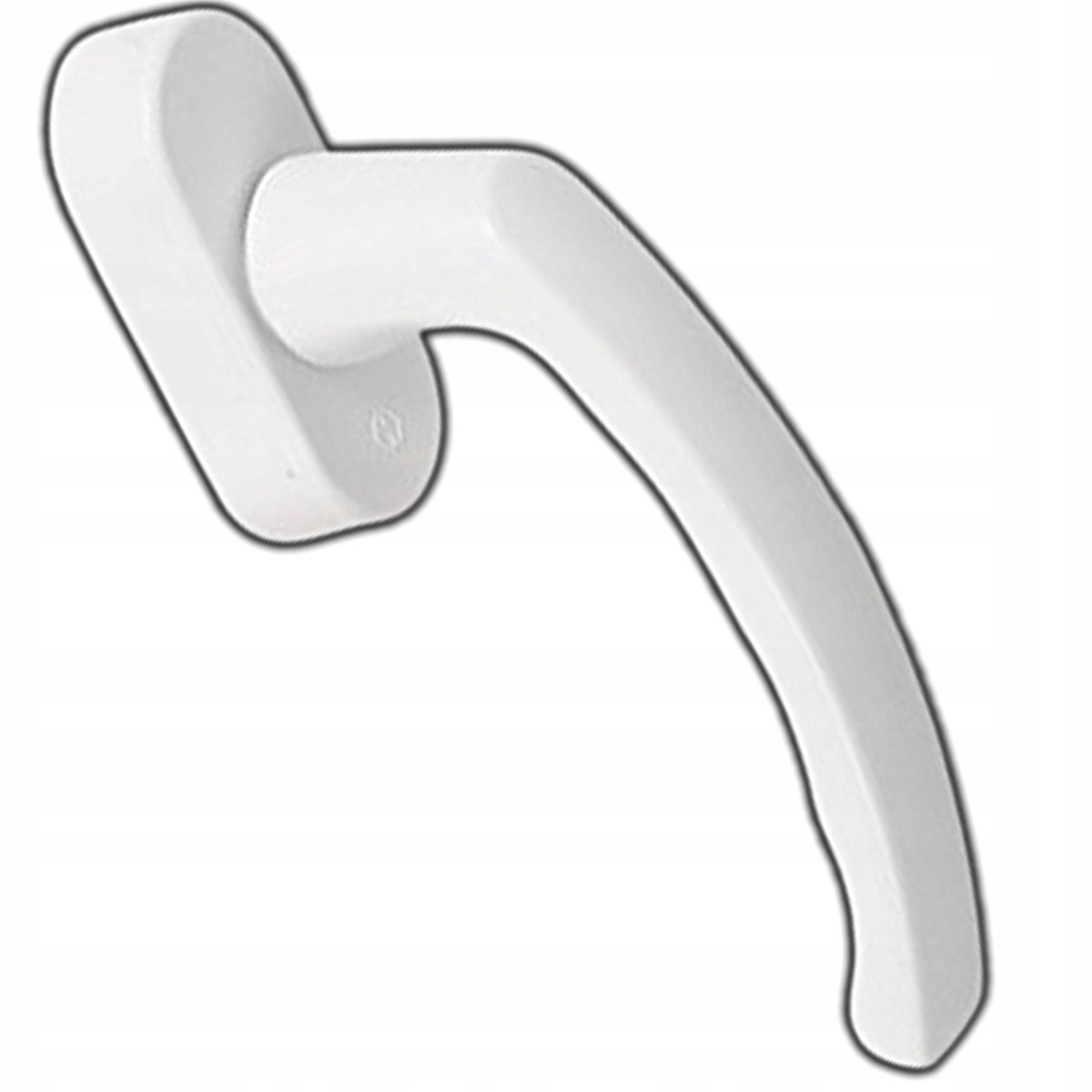 Merkloze raamklink met Secustik beveiliging, verstelbare pen 32-42 mm, wit