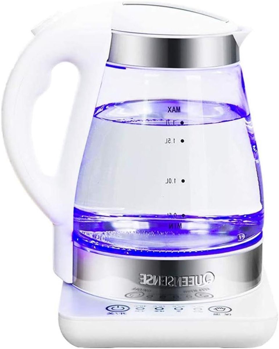 Waterkoker Glas - Theeketel Snelkoker - Snel Water Koken - Automatische Uitschakeling - 17 Liter - Zilver