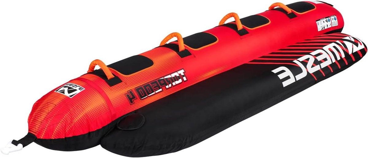 Opblaasbare Waterslee - Bananenboot Waterpret - Watersport Plezier - Robuuste Nylon Buitenkant - 320 cm - Rood