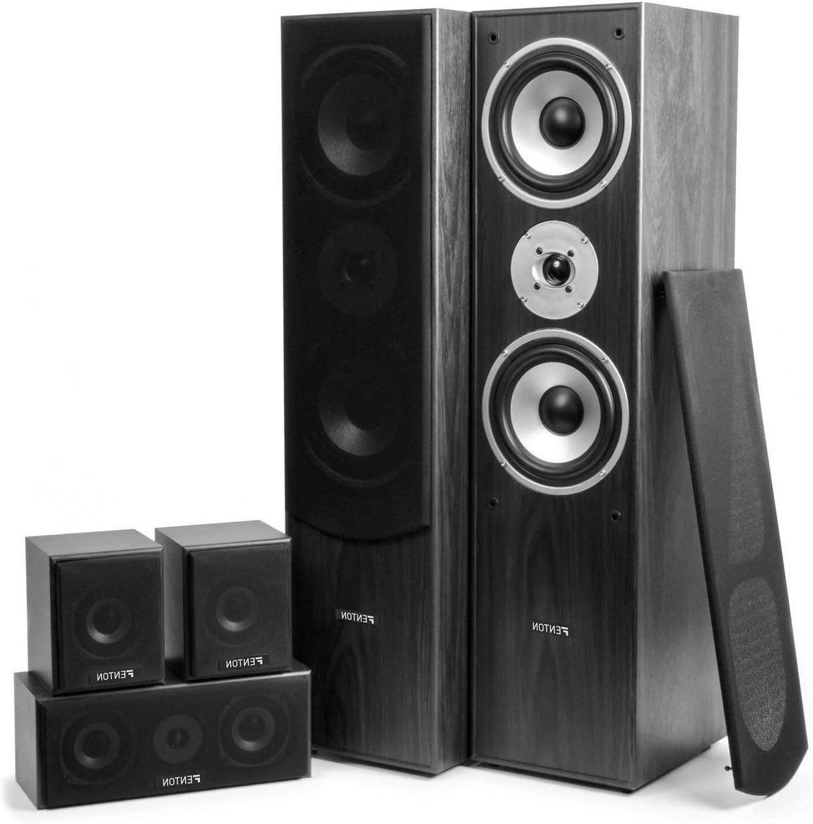 5.0 Home Cinema Set - Luidsprekerset Thuisbioscoop - Filmervaring Verbeteren - Compleet 5-delig Systeem - 510 Watt RMS - Zwart