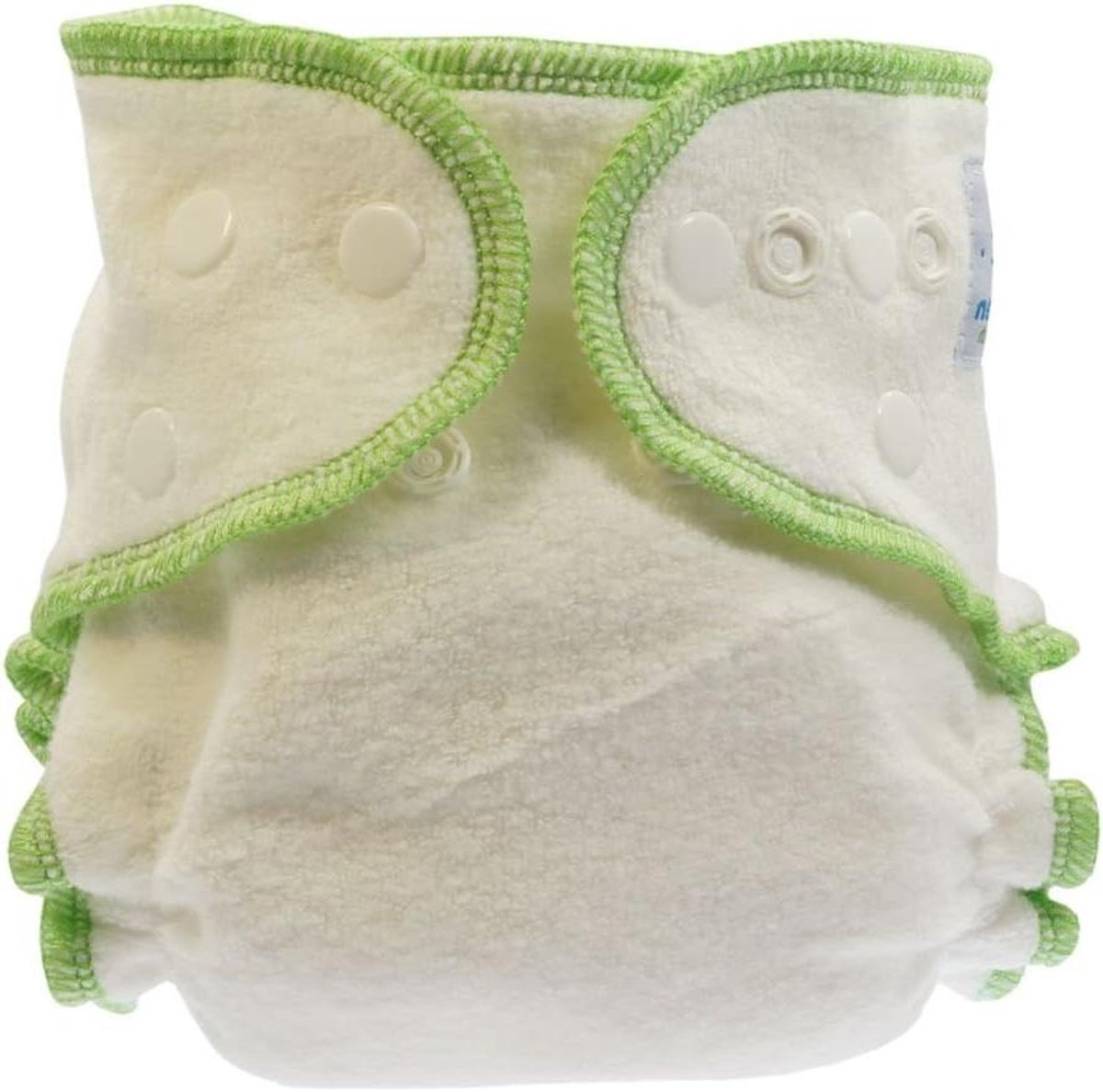 Broekluier - Wasbare luier - Baby verschonen - Biologisch katoen - 3-7 kg - Groene zoom