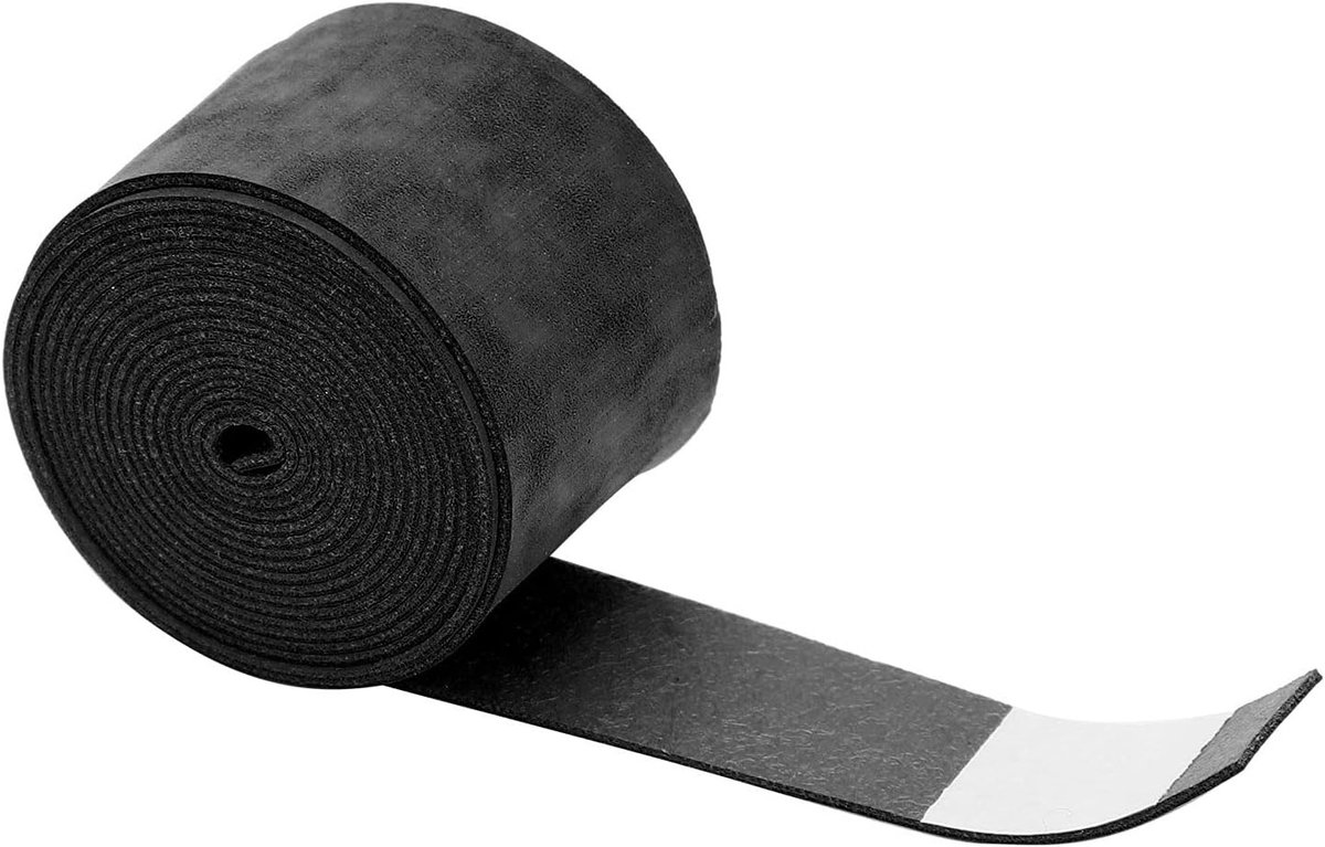 5 stuks absorberend plakband voor tennis- en badmintonrackets, overgrip en reservetape, zwart PU-kunststof