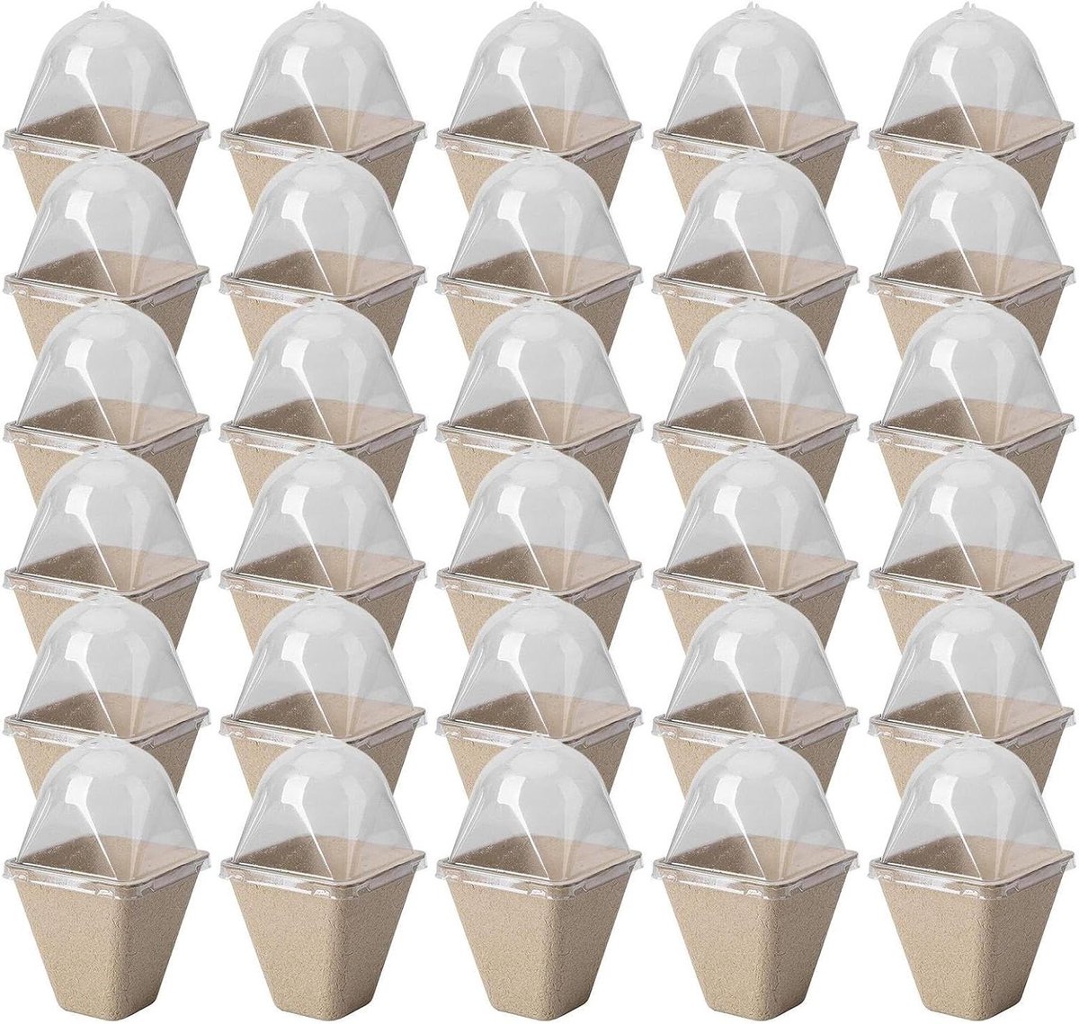 Kweekpotten - Turfpotten Zaaitrays - Planten Kweken - Natuurlijke Wortelgroei - 8 cm - Bruin