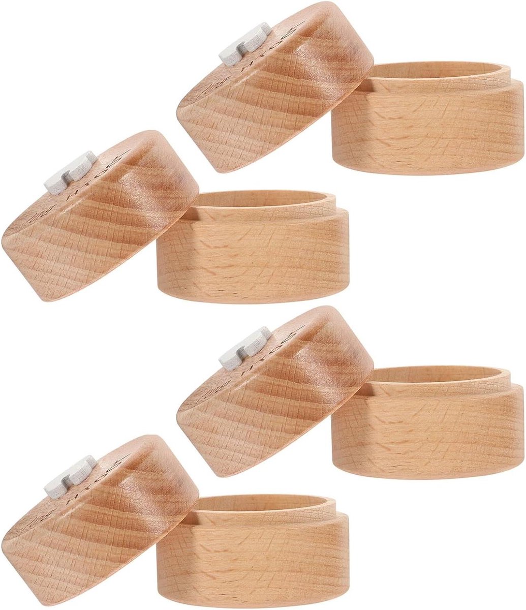 Houten Bewaardoos - Tandenfee Doosje - Herinneringen Bewaren - Individuele Vakken - 5.10 x 5.10 x 4.00 cm - Khaki
