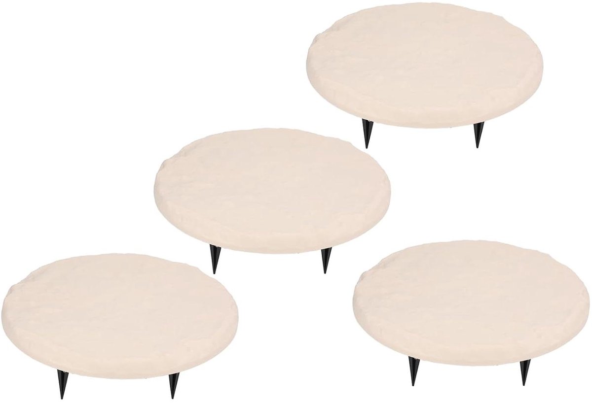 Decoratieve Stapstenen - Tuinpad Stenen - Tuinpad Aanleggen - Weerbestendig Materiaal - 40 cm Diameter - Beige