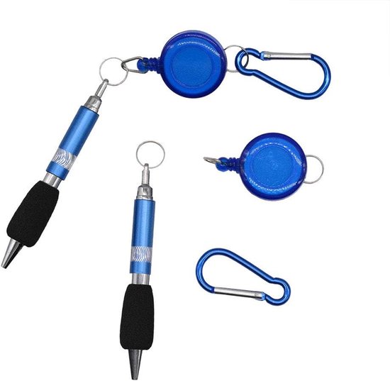 Handige 3-in-1 Retractable Badge Reel met Pen, Sleutelhanger en Carabiner - Set van 6 voor Professionele Toepassingen — afbeelding 5