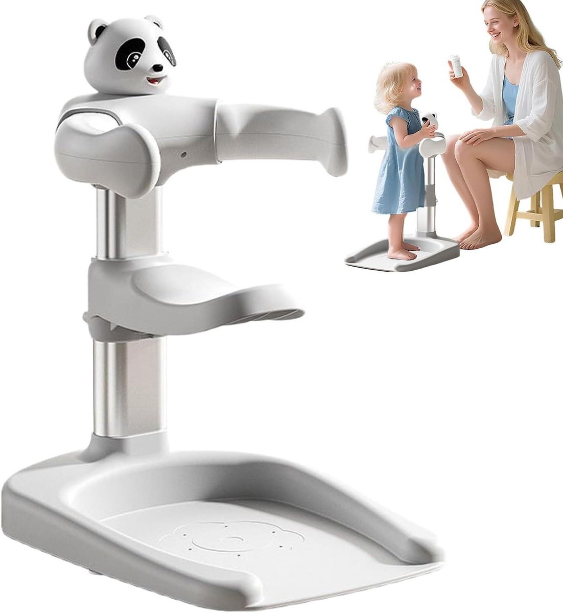 Baby Douche Standaard - Baby Badzitje - Veilig Wassen - Opvouwbaar & Verstelbaar - 21x35x21cm - Wit