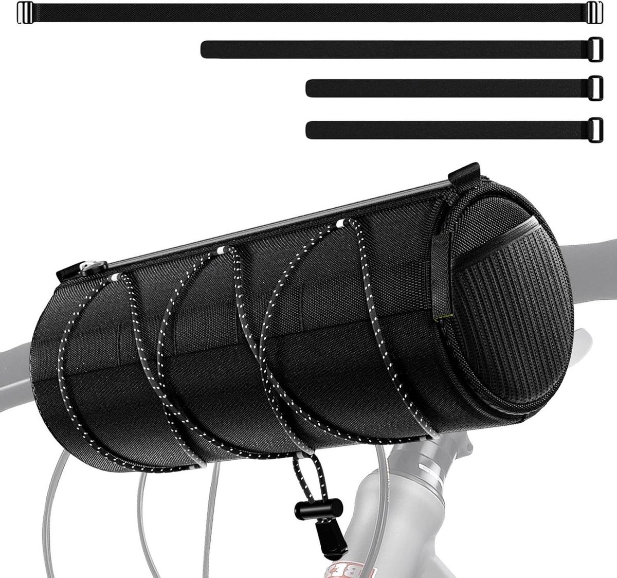 Fietstas Stuur - Stuur Pouch - Veilig Opbergen - Waterdicht Ontwerp - 2.2L Capaciteit - Zwart