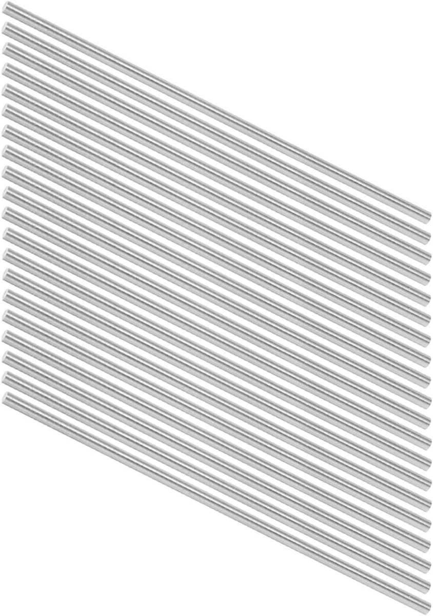 Blokkeerpinnen voor Haken - Breipennen Haaknaalden - Projecten Vormgeven - Stevige Stalen Staven - 15 cm - Zilver