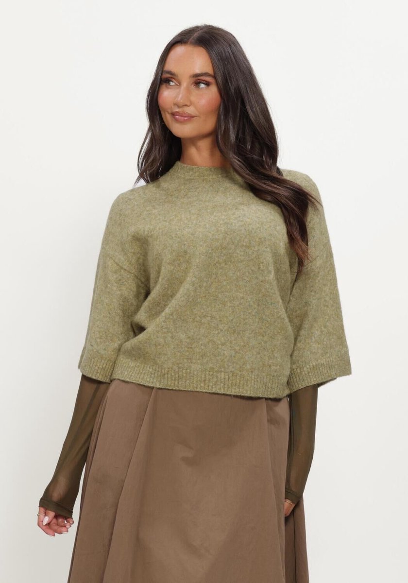 Minus Mscheryl Knit Pullover Truien & vesten Dames - Sweater - Hoodie - Vest- Groen - Maat M