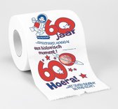 Cadeau toiletpapier/wc-papier rol 60 jaar - 60e verjaardag - Verjaardagscadeau - decoratie/versiering