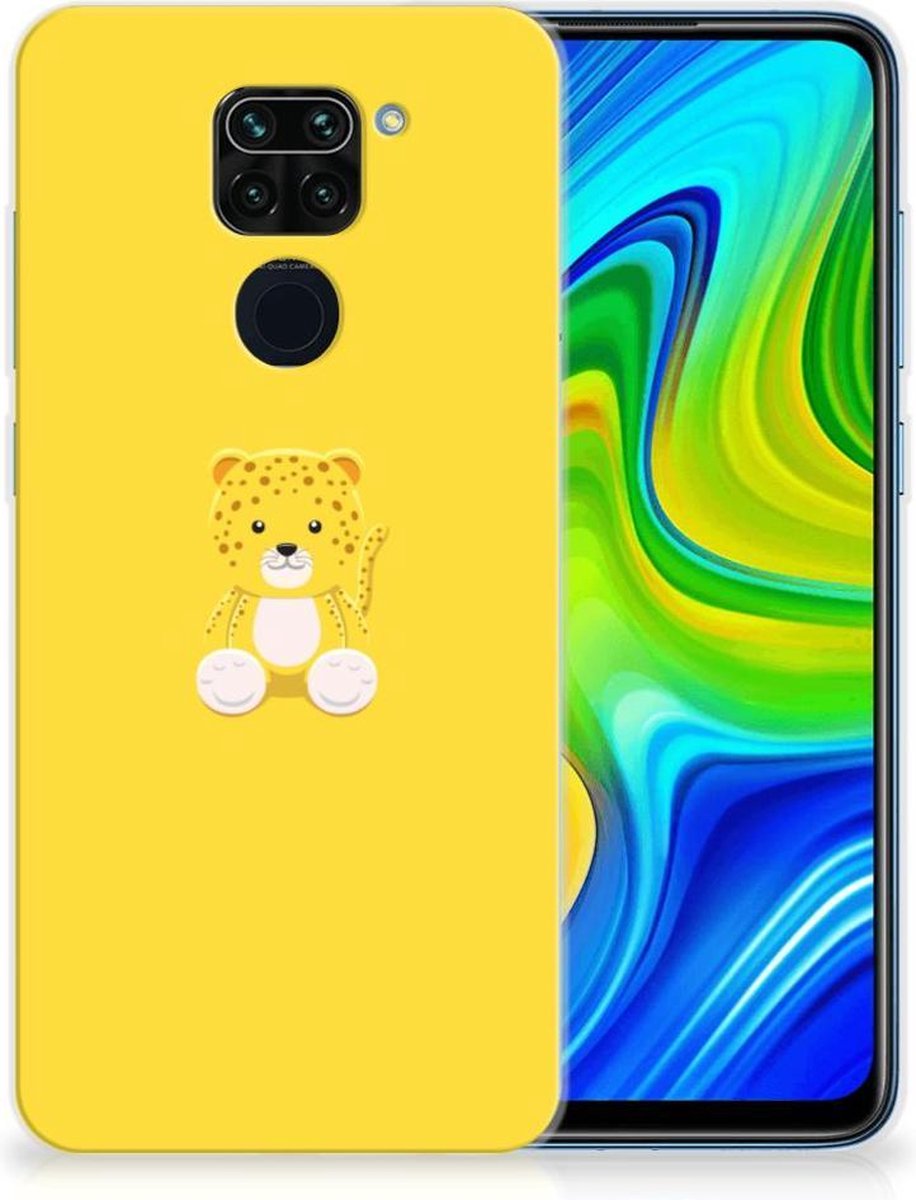 Xiaomi Redmi Note9 Telefoonhoesje met Naam Baby Leopard