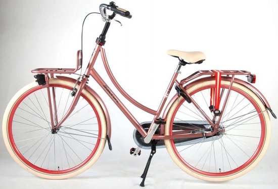 SALUTONI Excellent Stadsfiets - Vrouwen - 28 inch - 50 centimeter - Oud  Roze - 95% | bol.com