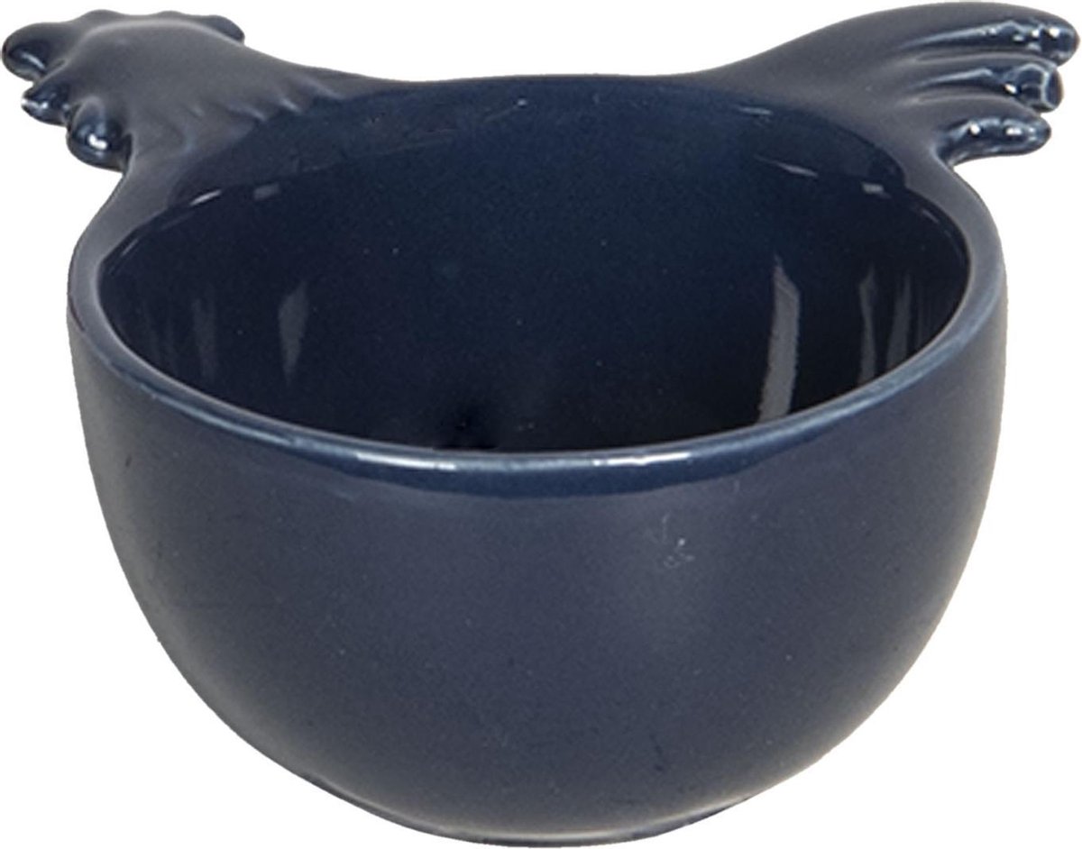 Clayre & Eef Maatlepel 9x9x5 cm Blauw Keramiek Haan