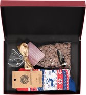 Hot Chocolade cadeauset Many Mornings huissokken met warme chocolademelk - Warme winter - Unisex - Maat: 35-38