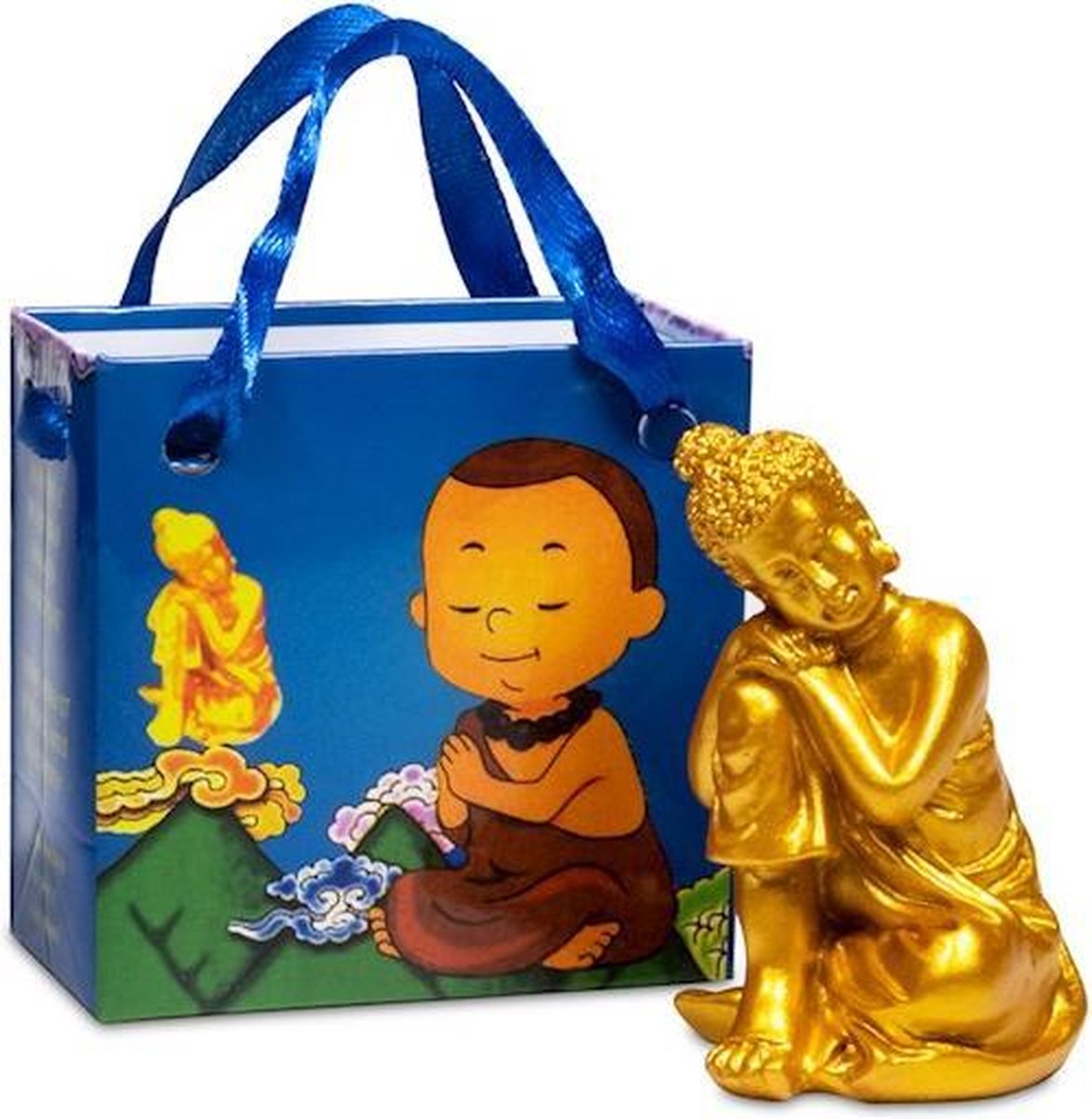 Ngalso Boeddha in geschenktasje - 5.3 - Polyresin (24 stuks) - S
