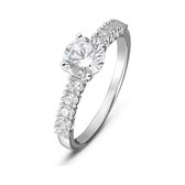 Favs Dames Dames ring ring 925 sterling zilver sterling zilver zirconia Zilver 1 56 Zilver 32012252
