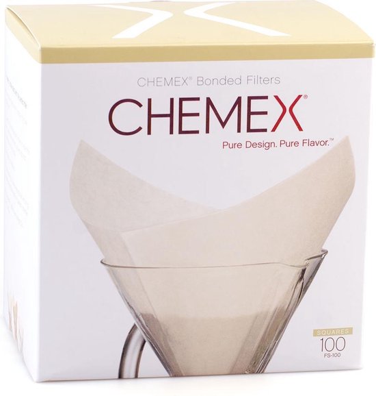 Chemex Filters Vierkant Voorgevouwen Voor Coffeemaker 4- of 8-Kops - Set-100 cadeau geven