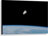Canvas  - Astronaut in Ruimte - 100x75cm Foto op Canvas Schilderij (Wanddecoratie op Canvas)