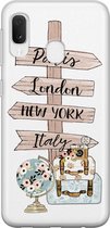 Samsung Galaxy A20e hoesje siliconen - Where to go next - Soft Case Telefoonhoesje - Tekst - Multi