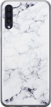 Leuke Telefoonhoesjes - Hoesje geschikt voor Samsung Galaxy A70 - Marmer grijs - Soft case - TPU - Marmer - Grijs