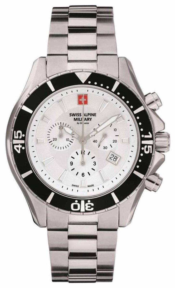 Swiss Alpine Military 7040.9132 heren horloge chronograaf 44 mm