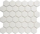 0,91m² -Mozaiek tegel London Hexagon Super Wit 5,1x5,9