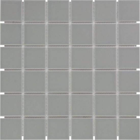 0,95m² - Mozaiek Tegels - Barcelona Vierkant Grijs 4,8x4,8 | bol.com