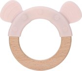 Lassig Little Chums Pink Mouse Wood/Silicone Bijtring 1313007725