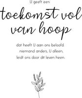 Ansichtkaart met envelop - A6 - 10x15cm - Zwart Wit - Sterkte - Toekomst vol van hoop! - 1 stuk
