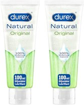 Durex Glijmiddel Natural - 100% natuurlijk - 100 ml x2