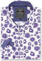 Heren Overhemd - Slim Fit - Jellyfish Ocean - Wit - Maat XXL