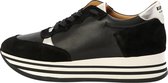 KUNOKA Stripy black and gold - Sneakers Dames - maat 37 - Zwart Goud