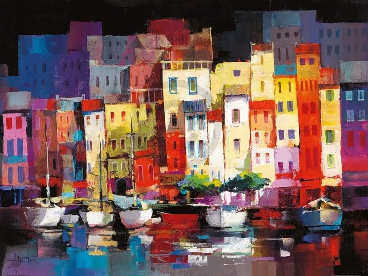 PGM Kunstdruk Willem Haenraets - Seaport Town I 80x60cm Divers