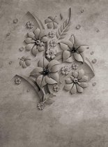 Fotobehang - Stone Flowers 192x260cm - Vliesbehang