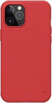 Nillkin - Hoesje geschikt voor iPhone 12 Pro Max - Super Frosted Shield Pro - Back Cover - Rood
