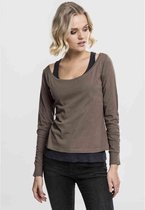 Urban Classics Longsleeve top -S- Colored Groen/Groen