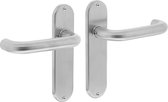 Intersteel Deurkruk Rond op kortschild blind rvs geborsteld