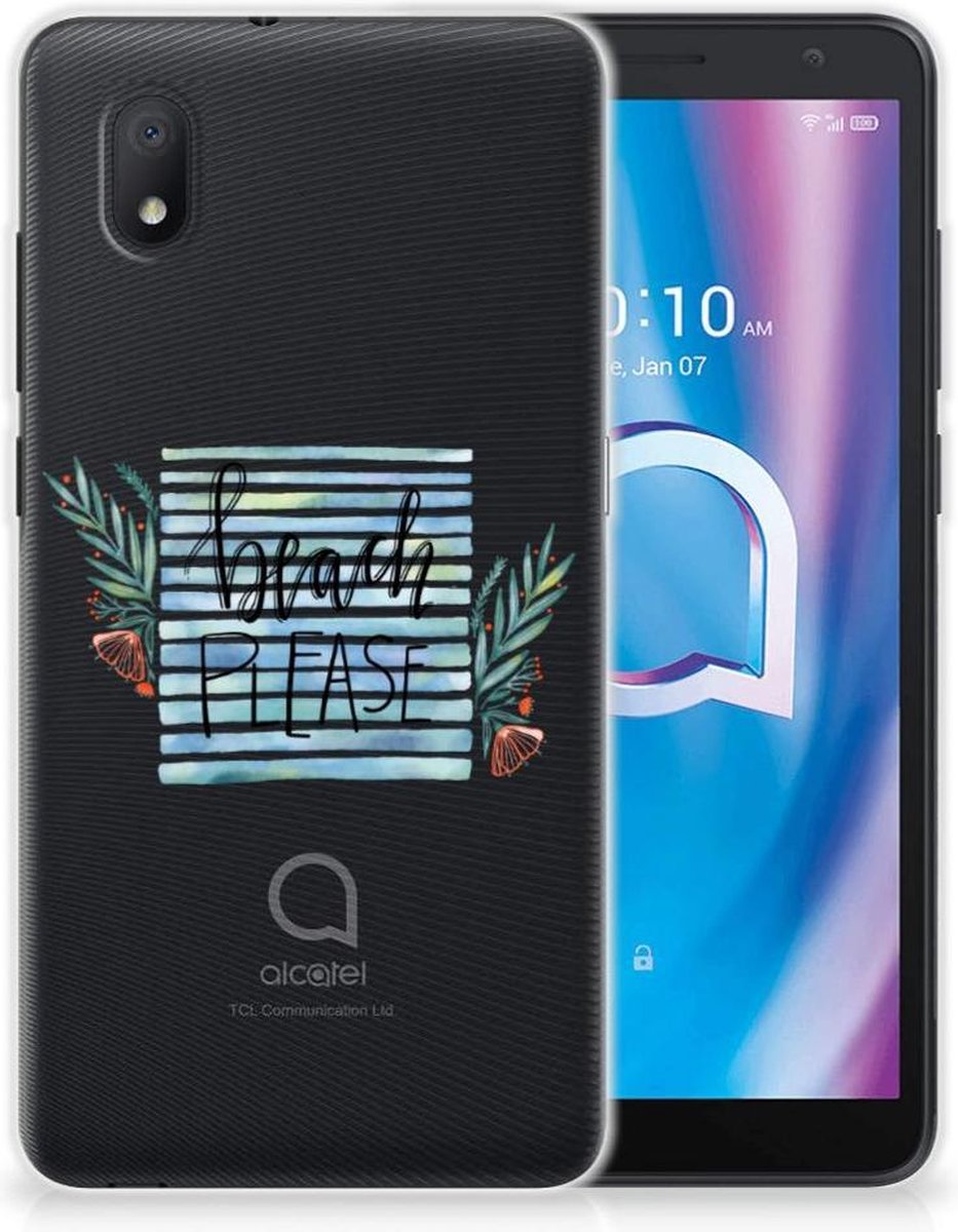 Back Cover voor Alcatel 1B (2020) Telefoonhoesje met Naam Boho Beach