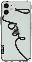 Casetastic Apple iPhone 12 Mini Hoesje - Softcover Hoesje met Design - Written Love Black Print