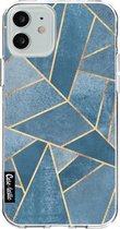 Casetastic Apple iPhone 12 / iPhone 12 Pro Hoesje - Softcover Hoesje met Design - Dusk Blue Stone Print