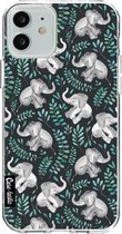 Casetastic Apple iPhone 12 / iPhone 12 Pro Hoesje - Softcover Hoesje met Design - Laughing Baby Elephants Print